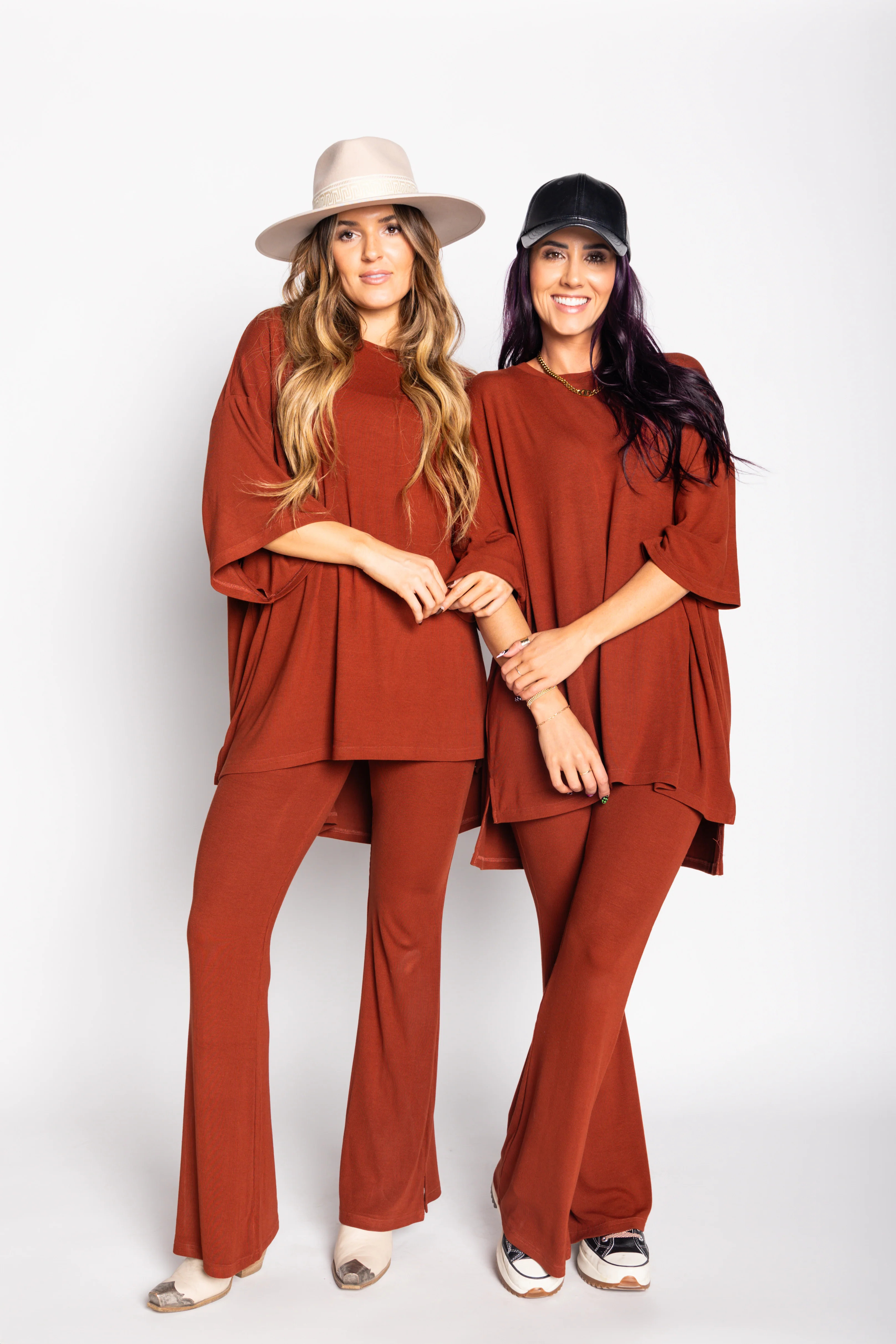 Day Dreamer Ribbed Pant Set - Cinnamon | WKNDchasers
