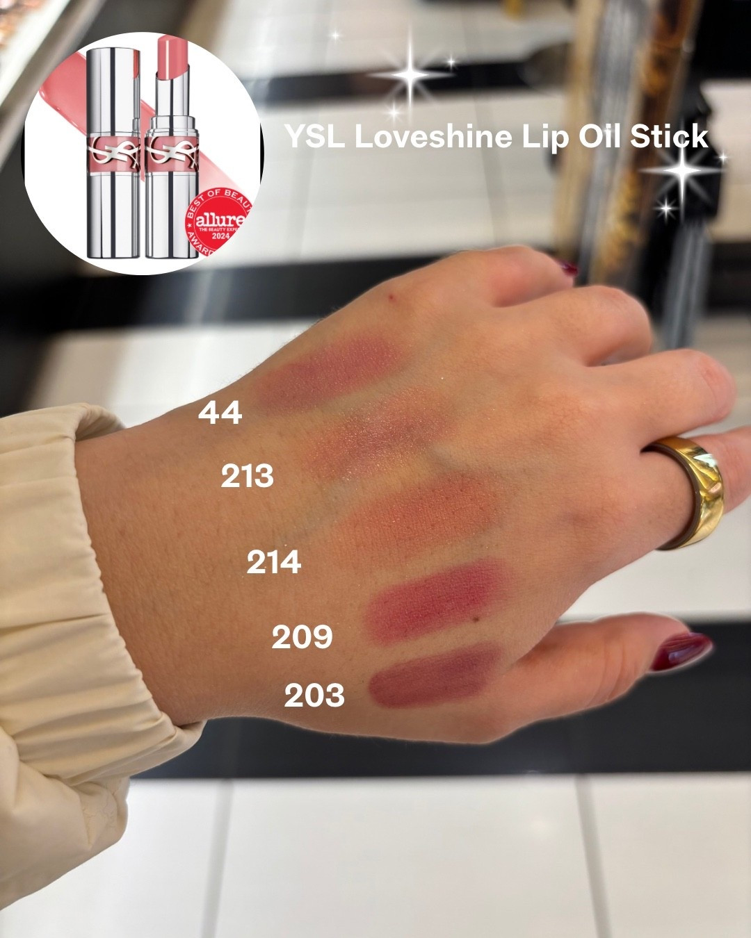 YSL Loveshine Lip Oil Stick swatches 💄✨

These are very creamy, have a pretty smooth shiny finish and glide super easily! 

#LTKHoliday #LTKGiftGuide #LTKselfcare