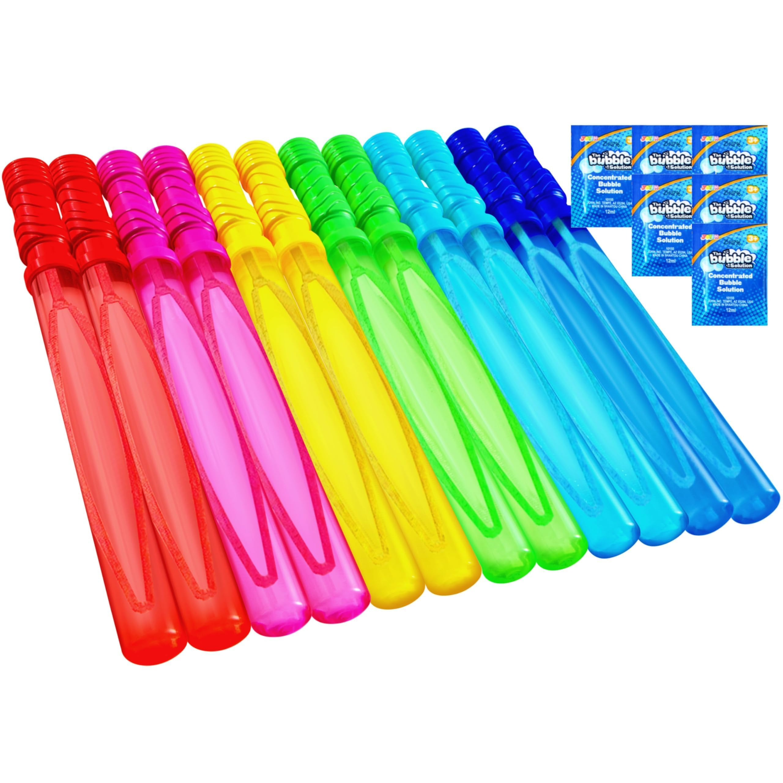 JOYIN 14.6’’ Big Bubble Wands for Kids, 1 Dozen Bubble Wand Bulk with Refill Solution for Sum... | Amazon (US)