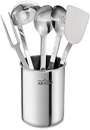 All-Clad Professional Stainless Steel Kitchen Tool Set, 6-Piece, Silver | Amazon (US)