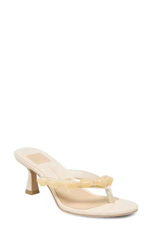 Dolce Vita Daksie Flip Flop in Off White Leather at Nordstrom, Size 9.5 | Nordstrom