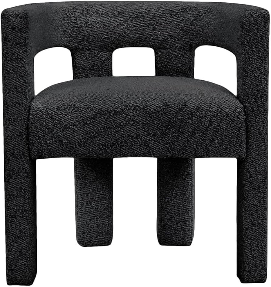 Meridian Furniture Athena Collection Modern | Contemporary Boucle Fabric Upholstered Accent | Din... | Amazon (US)