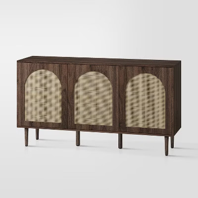 Philemon 56 Wide Three-door Coastal Sideboard with adjustable legs and  shelves | Karat Home | Target