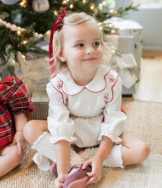 Edgehill Collection x The Broke Brooke Baby Girls Claire Candy Cane Bubble Set | Dillard's | Dillard's