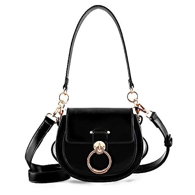 Olyphy Designer Ring Shoulder Bags for Women Leather Crossbody Purse with Chain | Amazon (US)