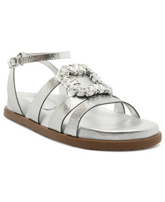 Arezzo Women's Sadie Rhinestone Flat Sandals - Macy's | Macy's