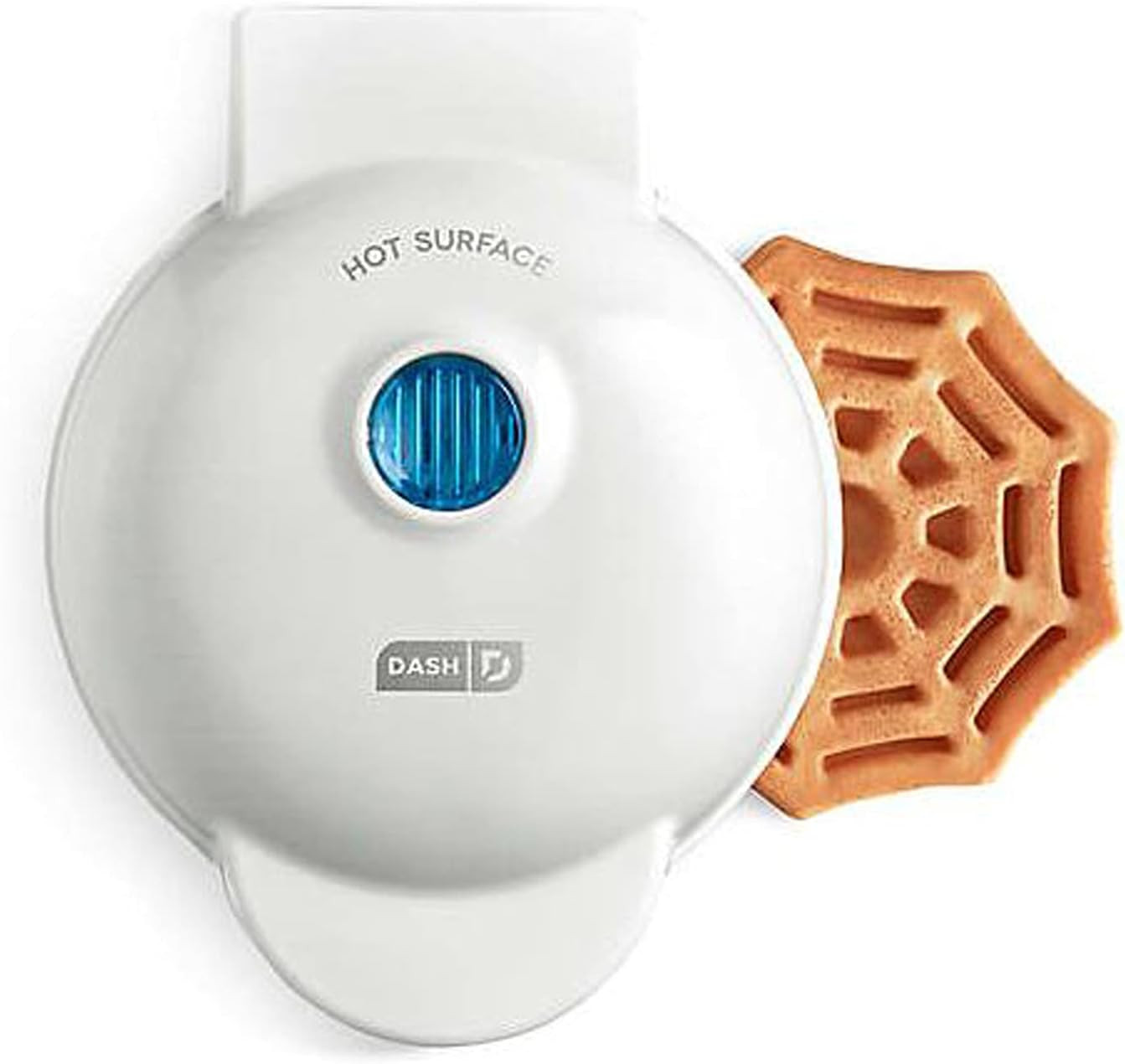 Dash Spiderweb Mini Waffle Maker Halloween Produces Waffles! Easy to Clean & Non-Stick Surfaces! Make Your Own Tasty Homemade Halloween Treats! white, 6.4inches L x 5inches W x 2.8inches H | Amazon (US)