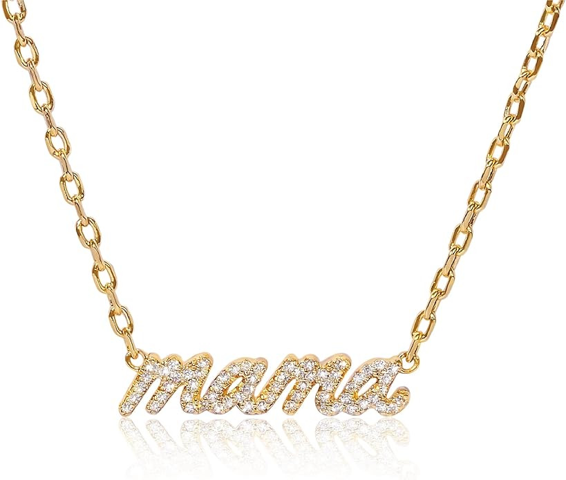 Benevolence LA Mama Necklace, 14k Gold Dipped Necklaces for Women, Mother's Day Gifts for Mom, Gr... | Amazon (US)