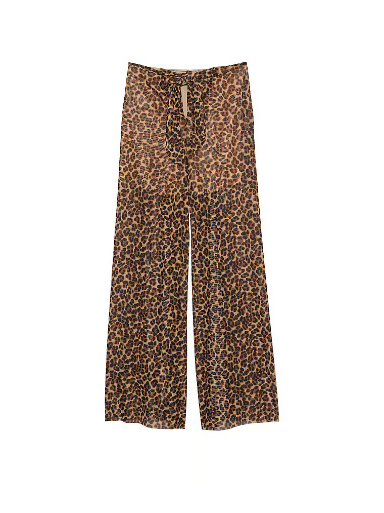 Buy Beachwear Mesh Tie-Front Cover-Up Pants, Pure Black - Order Bottoms online - Victoria's Secre... | Victoria's Secret (US / CA )