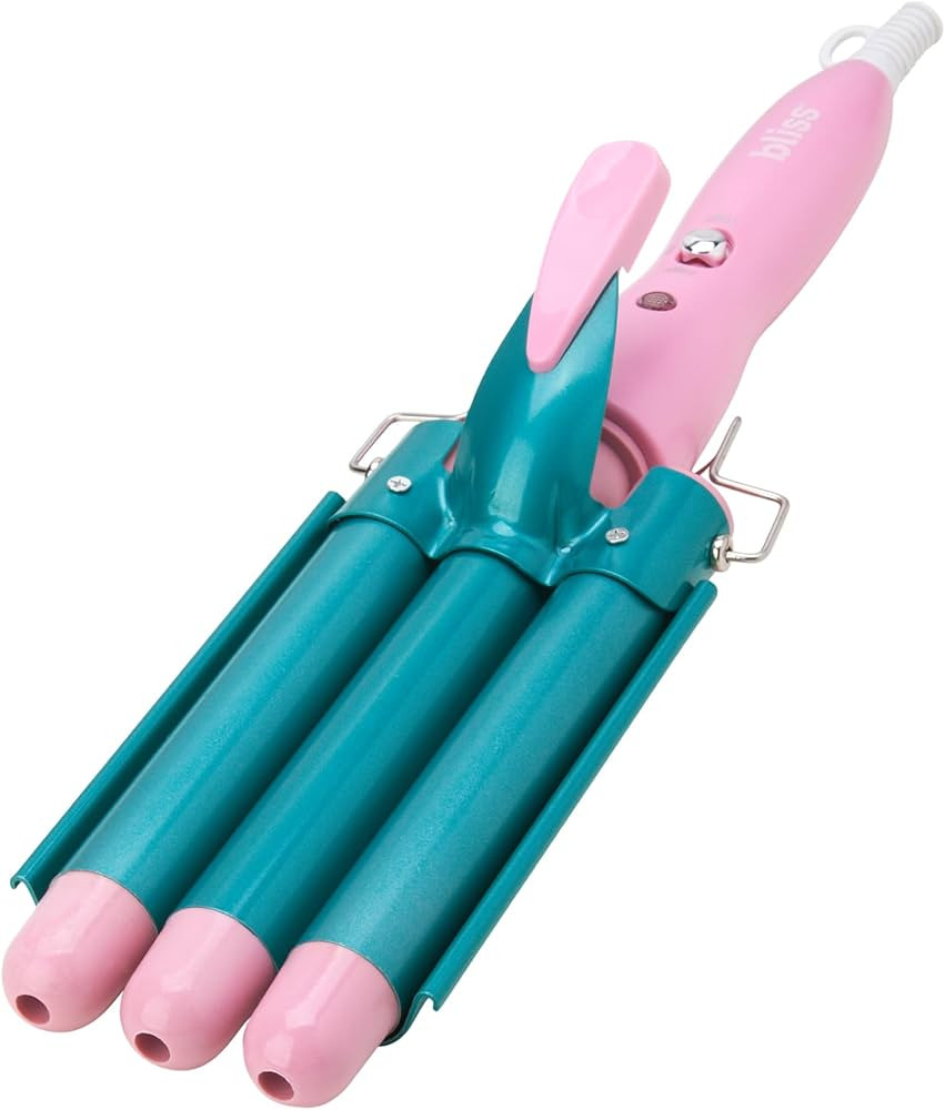 Bliss 3 Barrel Curling Iron - Adjustable Temperature Crimper Hair Tool - Beach Waver Curling Iron... | Amazon (US)