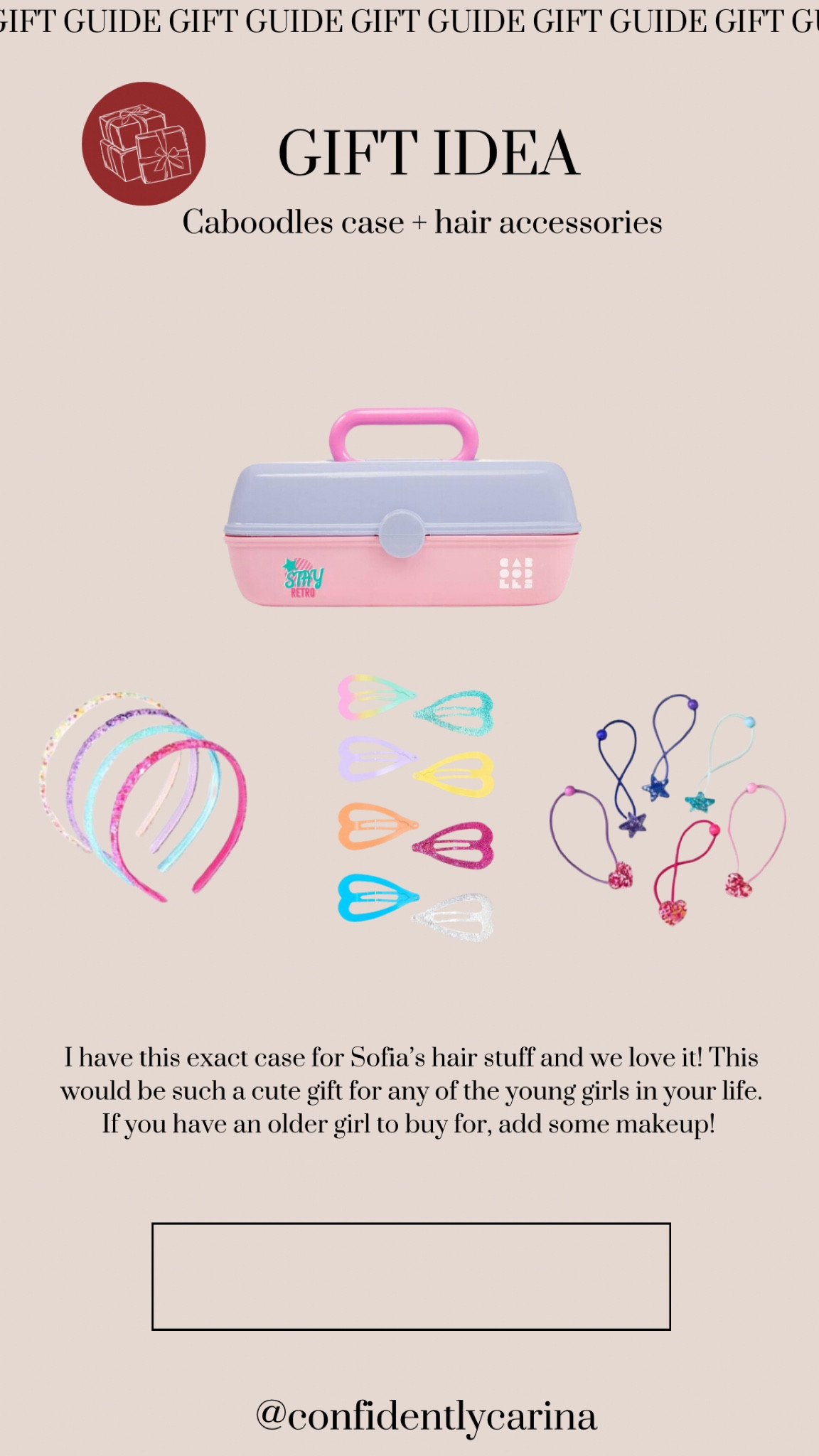 This Caboodles case + hair accessories would make such a great gift for a toddler girl or younger girl in your life! Buying for a teenage girl? Add some makeup!! 

#LTKHoliday #LTKGiftGuide #LTKSeasonal