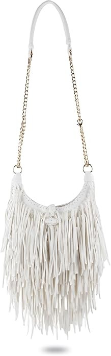 Lanpet Women Fringe Tassel Cross Body Bag Leisure Shoulder Bag | Amazon (US)