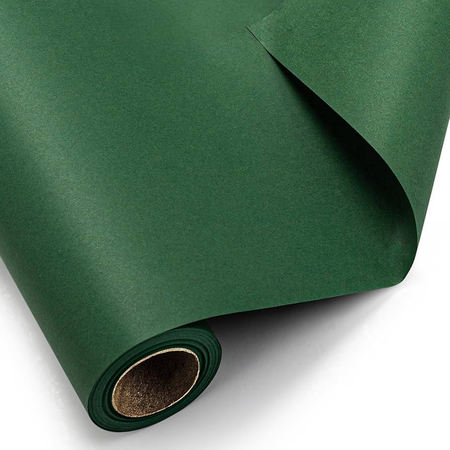 Burymento Green Kraft Wrapping Paper Roll,Durable Soild Color Kraft Paper Gift Wrap for Baby Show... | Amazon (US)