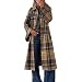 Cicy Bell Womens Plaid Trench Coat Fall Lapel Single Breasted Long Jacket | Amazon (US)
