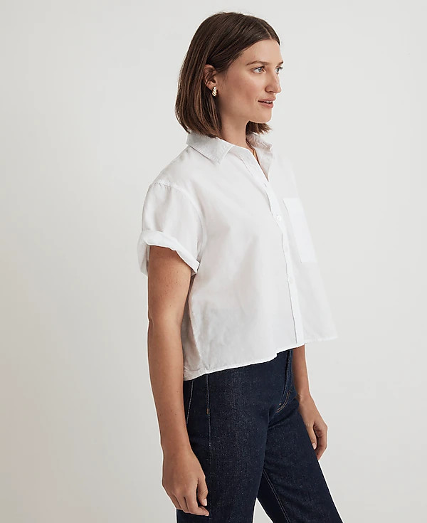 Cropped Utility Button-Up Shirt | Madewell