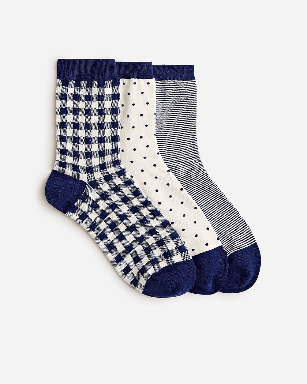 Tartan bootie socks three-pack | J.Crew US