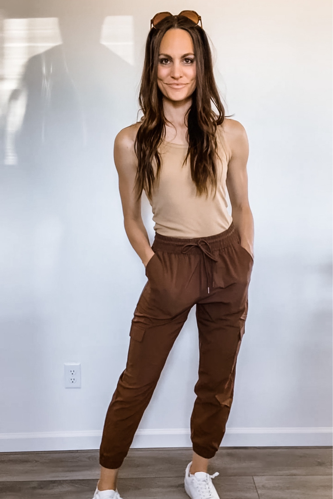 $21 cargo pants today! Wearing my TTS. If between go down. 

#LTKsalealert #LTKfindsunder50 #LTKfitness