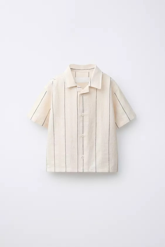 CHEMISE TEXTURÉE À RAYURES | Zara US