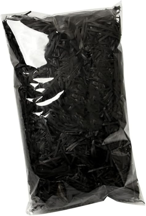 Black Crinkle Cut Paper Shreds, 100g Shredded Paper for Gift Box, Basket Filling & Decorating | Amazon (US)