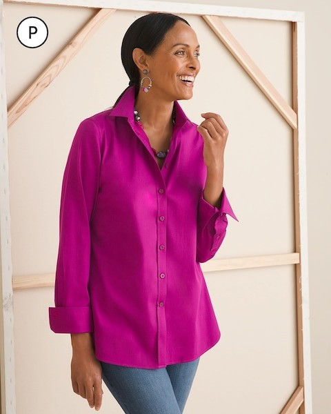 Petite No-Iron Stretch Classic Shirt | Chico's