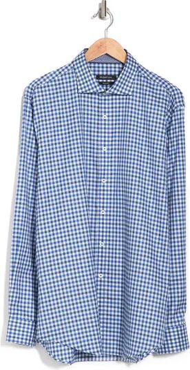 Bugatchi Gingham Check Shaped Fit Shirt | Nordstromrack | Nordstrom Rack