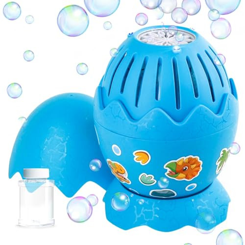 KULARIWORLD Dinosaur Easter Egg Bubble Machine,Bubble Maker Blower with Solution for Kids Toddlers Outdoor Indoor Play for Birthday, Toy Gift for Little Boys Girls | Amazon (US)