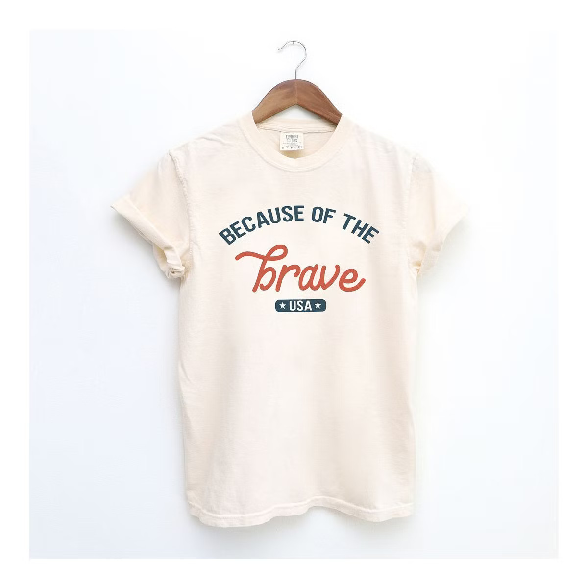 Simply Sage Market Women's Brave USA Short Sleeve Garment Dyed Tee | Target