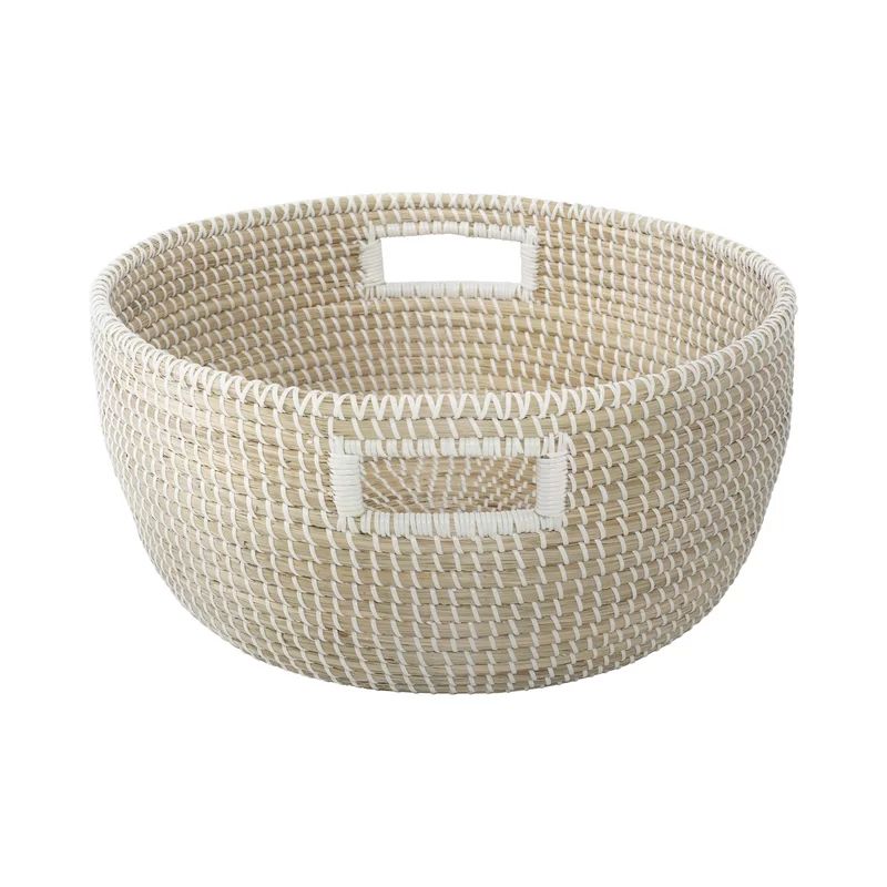 Stinson Beach Round Natural Seagrass Basket | Wayfair Professional