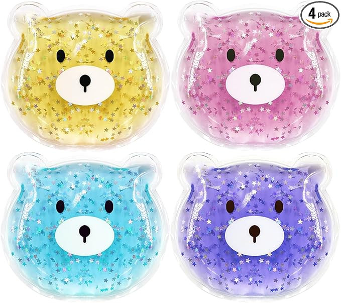 (4 Pcs) Kids Reusable Gel Ice Pack, Boo Boo Ice Pack, Cute Children Gel Ice Pack for Kids Injurie... | Amazon (US)