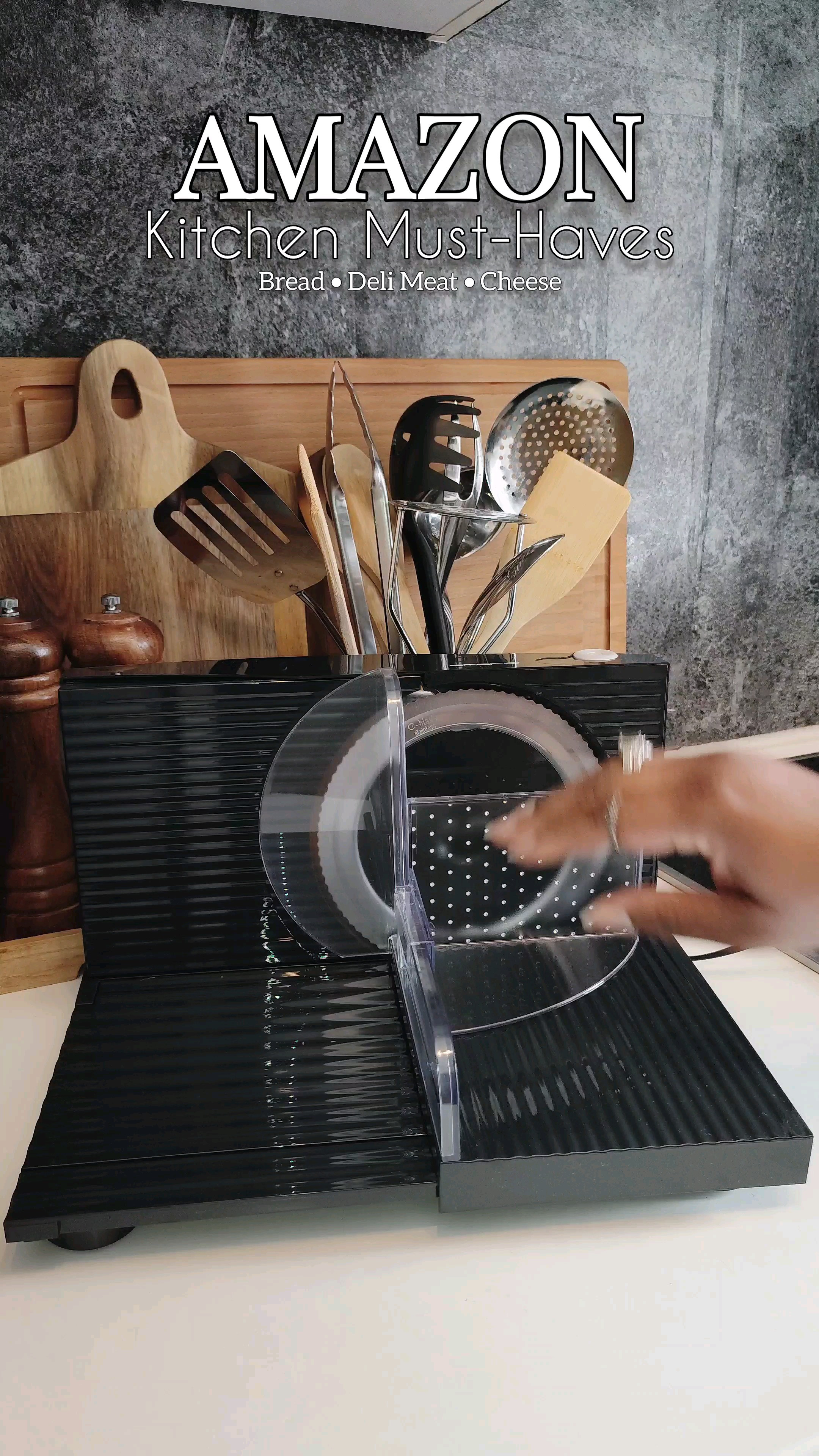 Homemade Bread, Deli Meats even Cheeses. This slicing machine is perfect for getting it all done with ease. #Amazon #Kitchen #Homemaking #BreadMaking #Home #Pantry 

#LTKHome #LTKfoodie #LTKSaleAlert