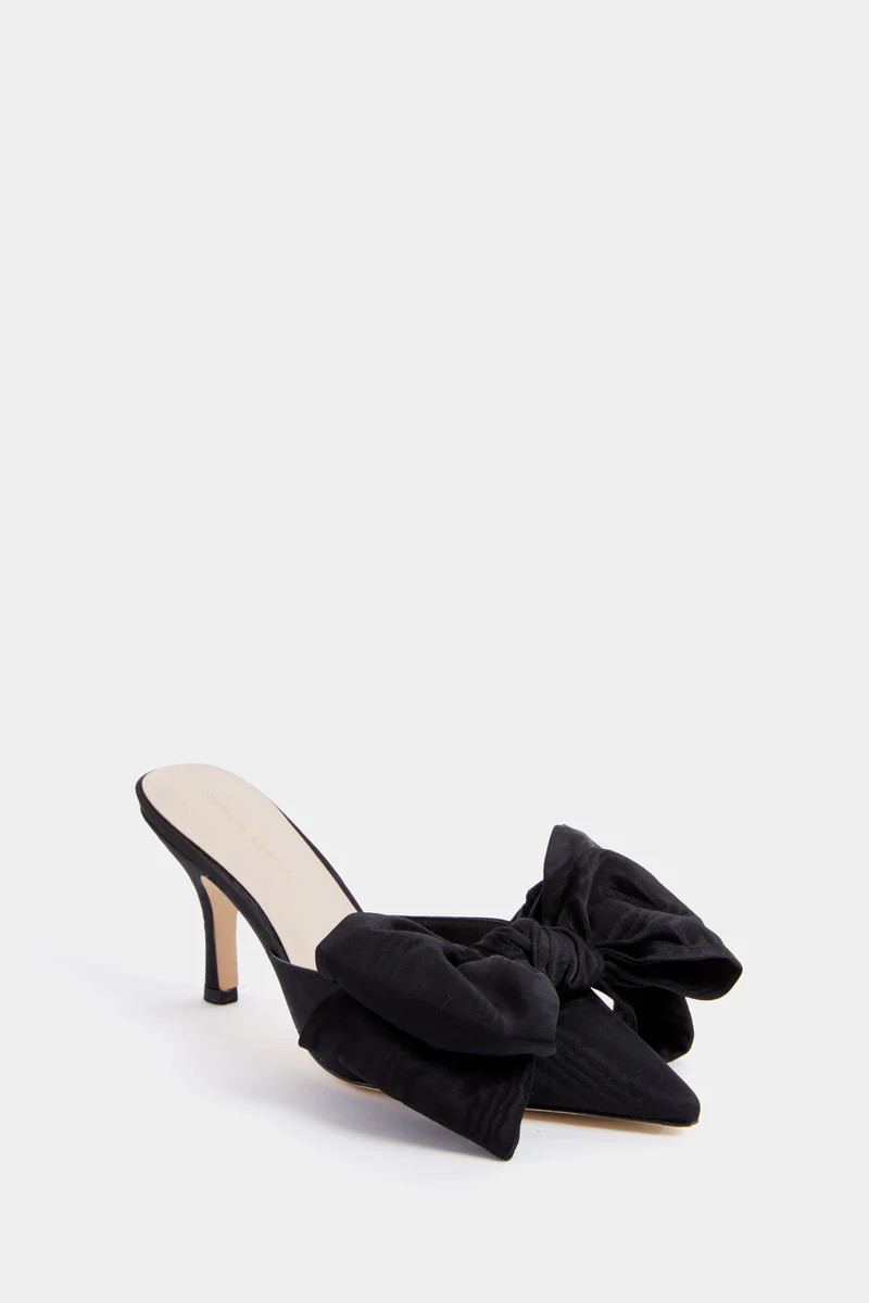 Black Margot Bow Heels | Tuckernuck (US)