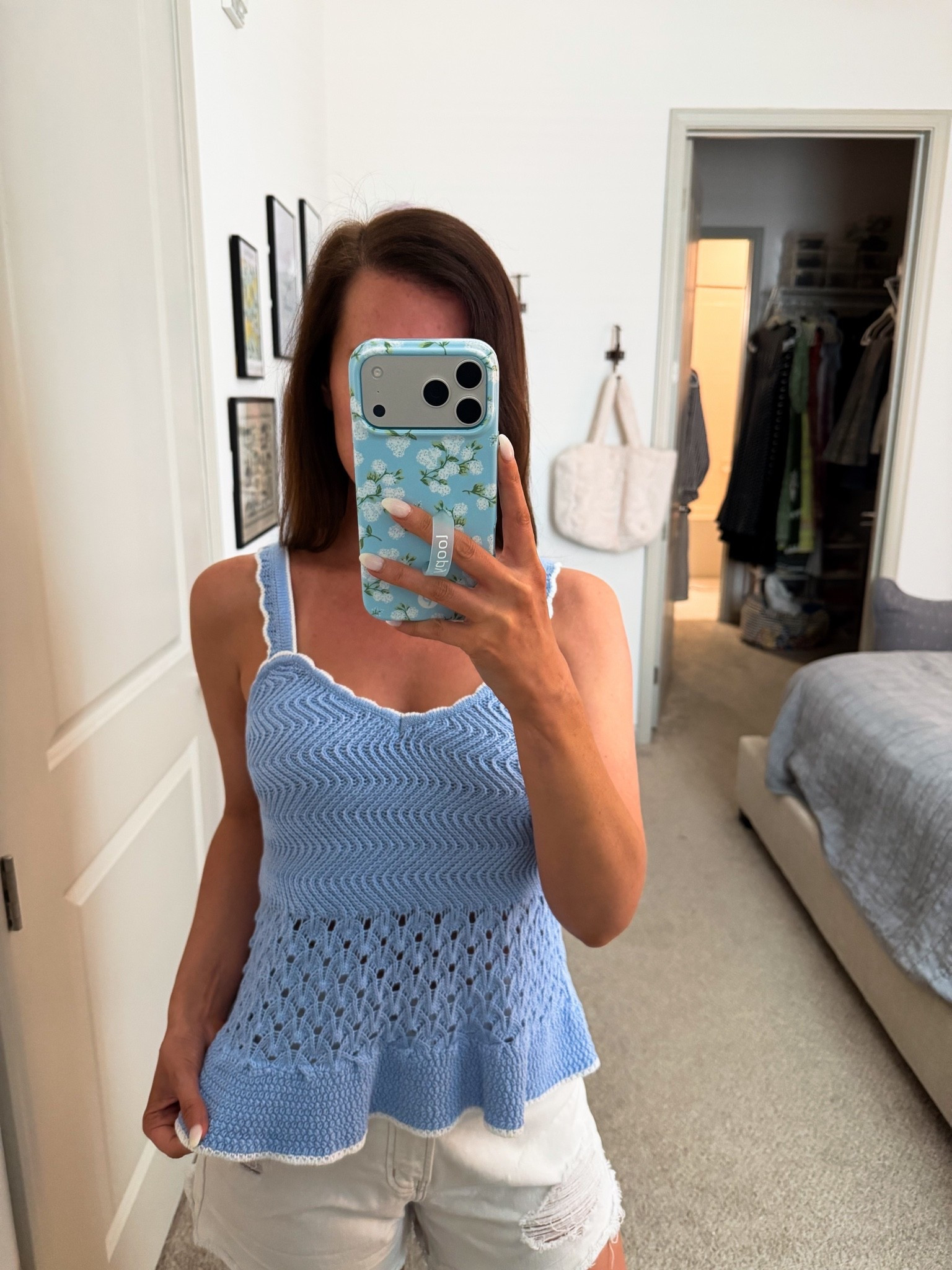White shorts // crochet top // under $100 // summer outfit // Abercrombie // target // denim shorts // tank top // beach // travel // blue top

#LTKootd #LTKdayinmylife #LTKTravel
