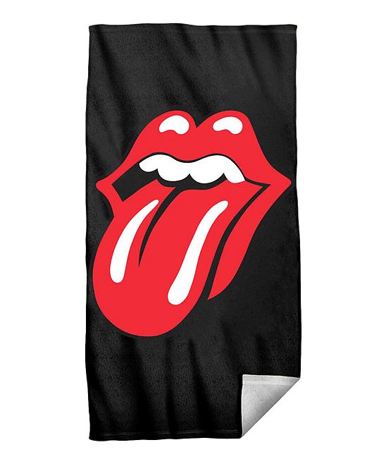 The Rolling Stones Beach Towels Black - Rolling Stones Tongue Towel | Zulily