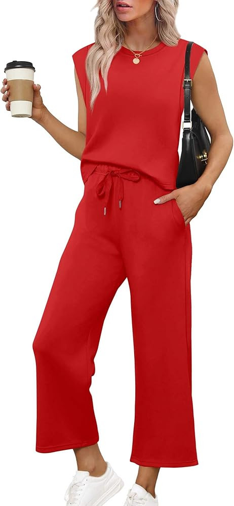 SAMPEEL Two Piece Sets for Women Summer Vacation Travel Outfits Business Casual Outfits Matching ... | Amazon (US)