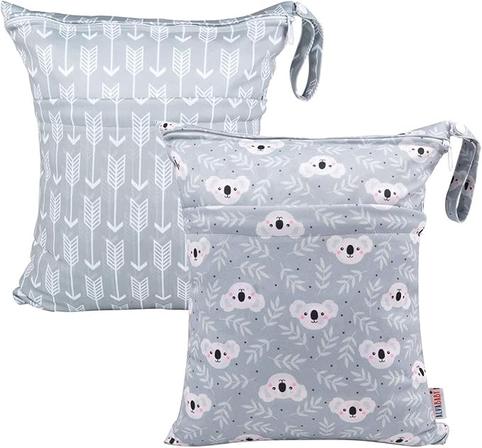 ALVABABY Wet Dry Bags with Two Zippered Pockets 2pcs Travel Beach Pool Daycare Soiled Reusable Wa... | Amazon (CA)