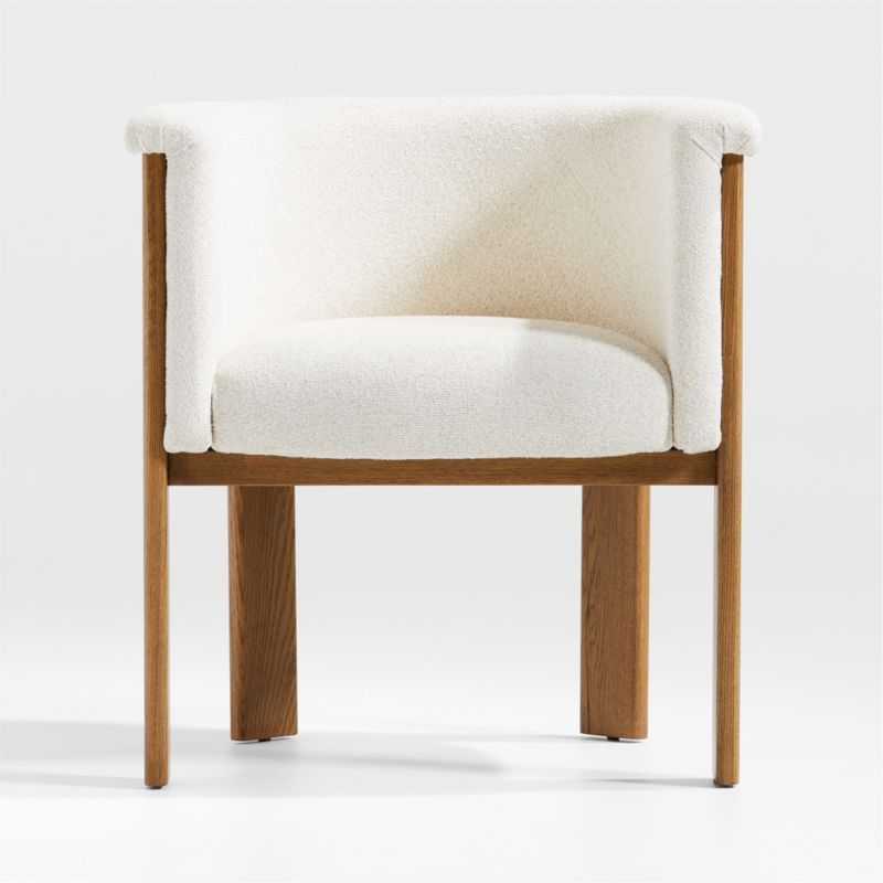 Axel Upholstered Curved Back Dining Chair + Reviews | Crate & Barrel | Crate & Barrel