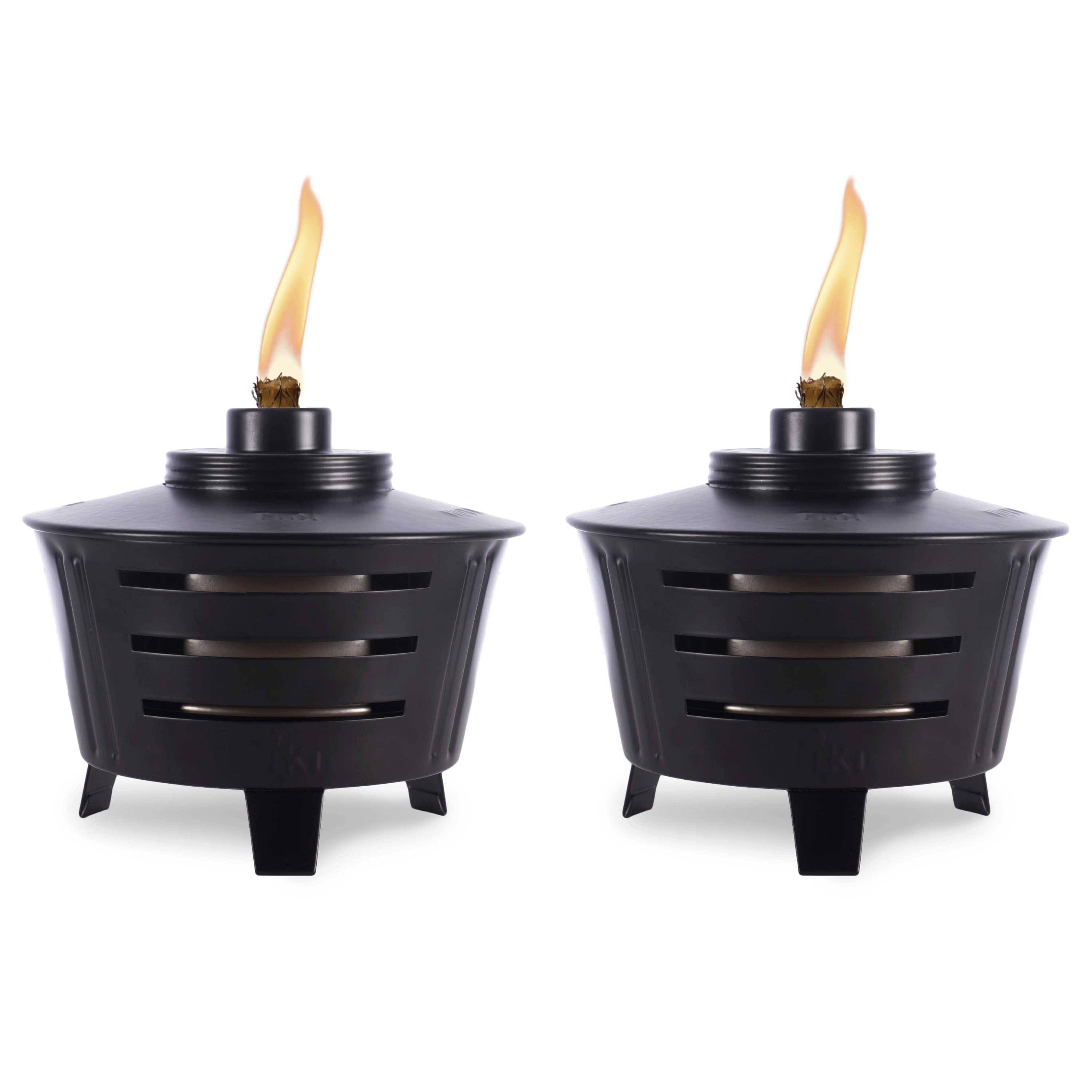 TIKI Mini Pit Table Torch Metal Black Inches Black Steel Citronella Tabletop torch | 1123119 | Lowe's