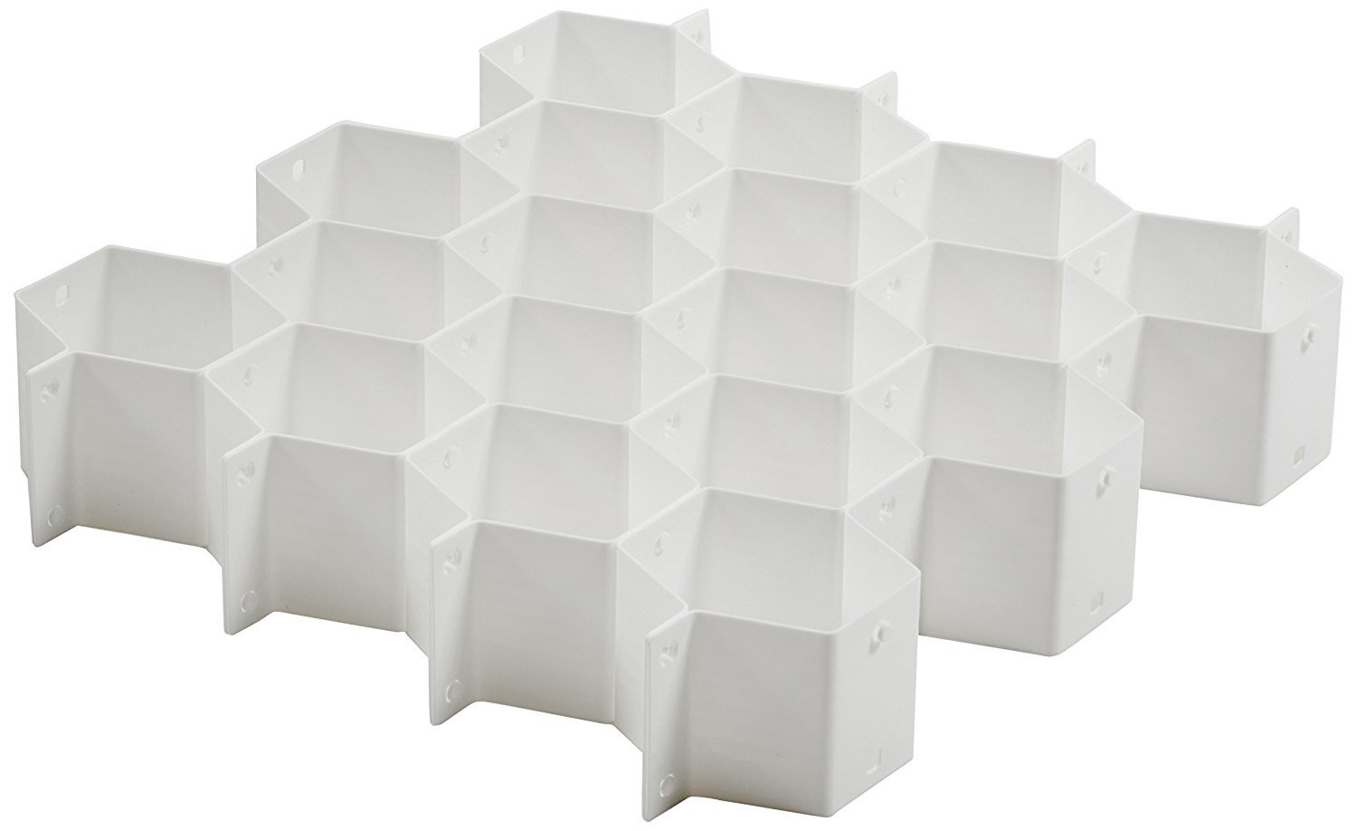 Whitmor Honeycomb Drawer Organizer - White - Set of 3 | Amazon (US)