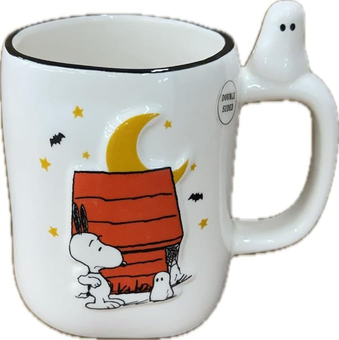 Rae Dunn Peanuts Halloween Ceramic Coffee Mug Boo! | Amazon (US)