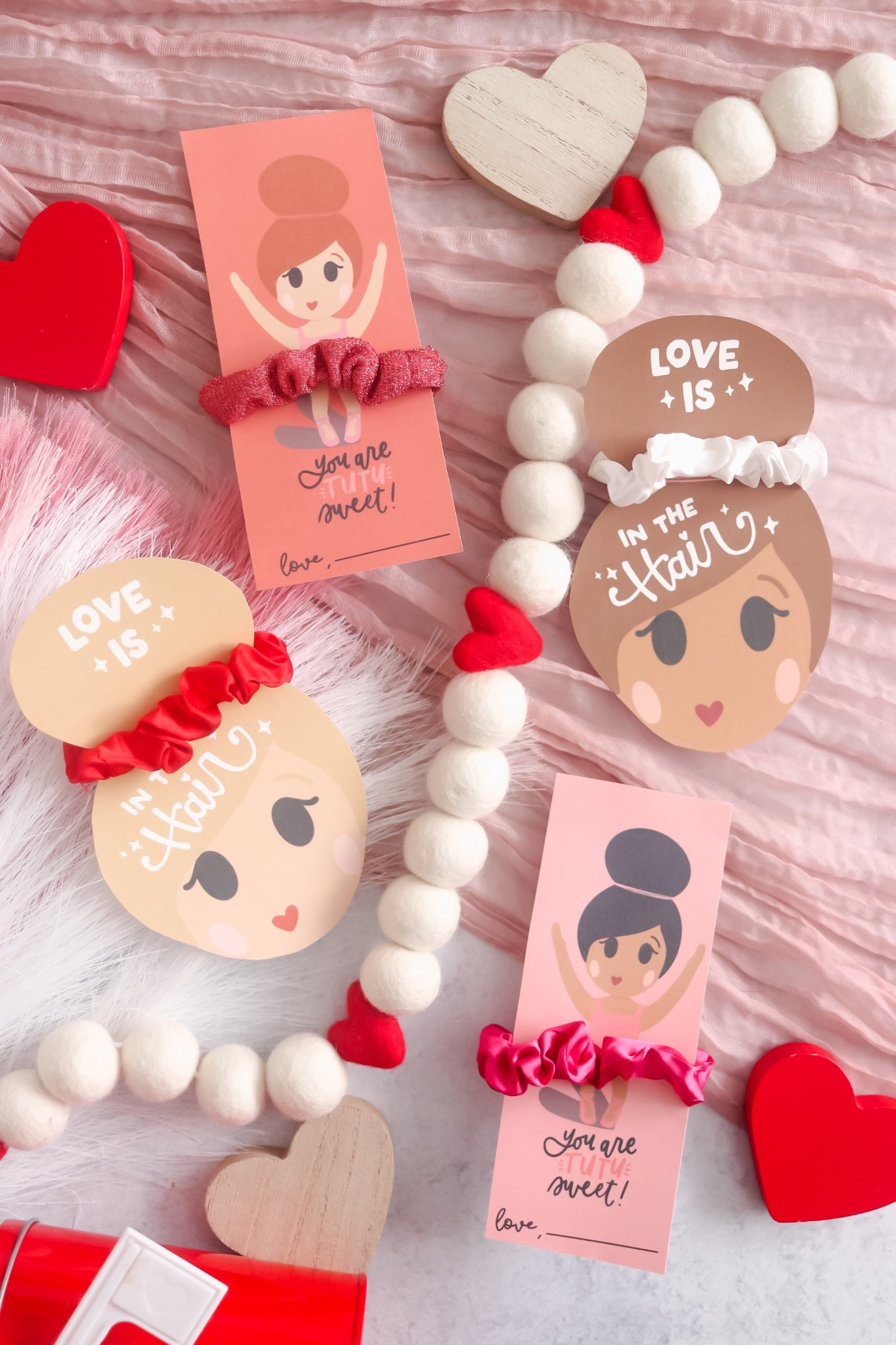 Hair scrunchie valentine for dance class friends, galentine’s and more!

#LTKSeasonal #LTKValentine