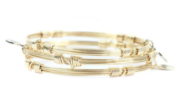 Gold Bangle Stackers | Bourbon and Boweties