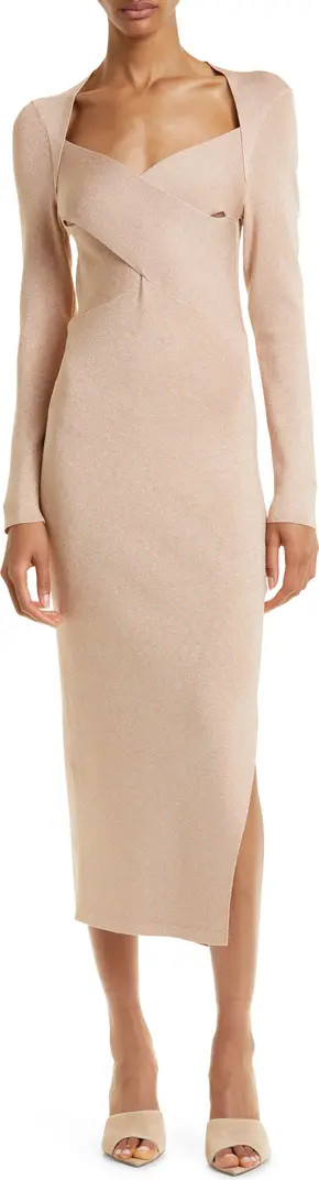 Ted Baker London Tabytha Metallic Long Sleeve Body-Con Sweater Dress | Nordstrom | Nordstrom