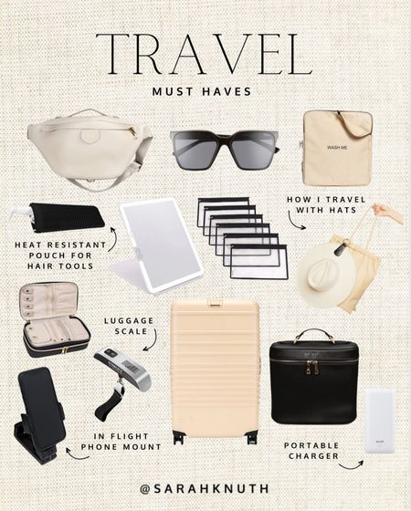 Travel necessities, travel bag, as luggage, sunglasses, makeup bag, hum bag

#LTKtravel #LTKunder100 #LTKFind