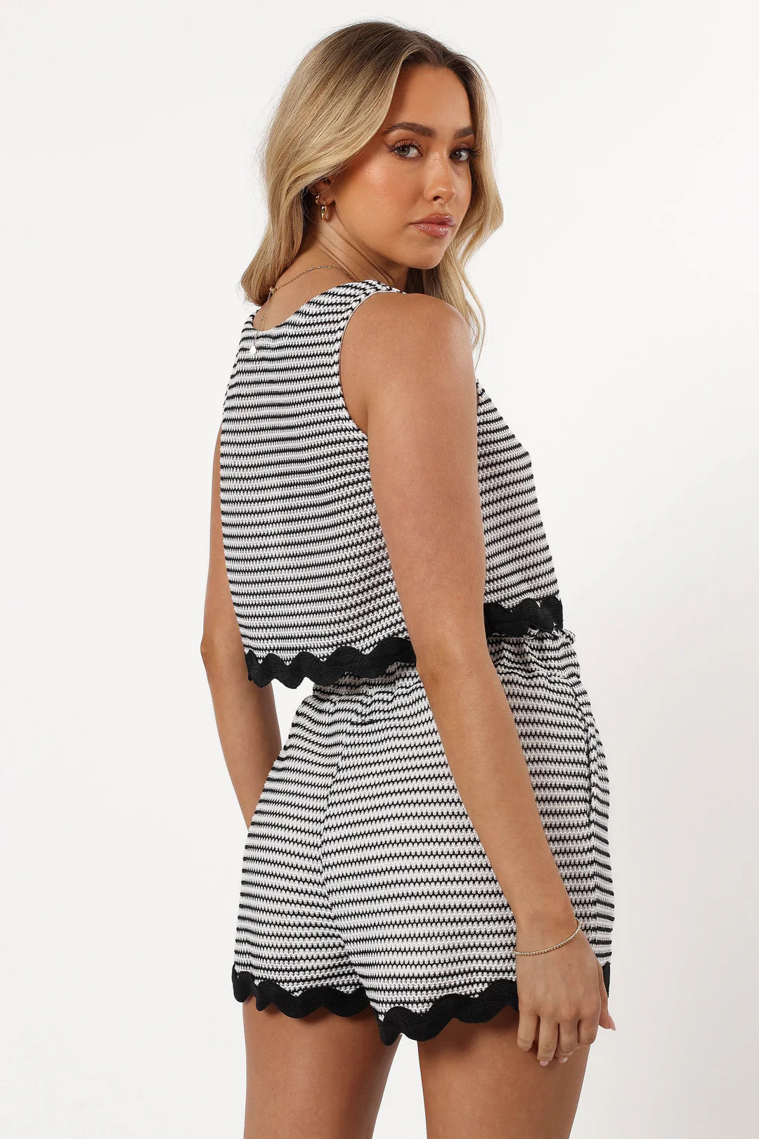 Caty Short Set - White Black | Petal & Pup (US)