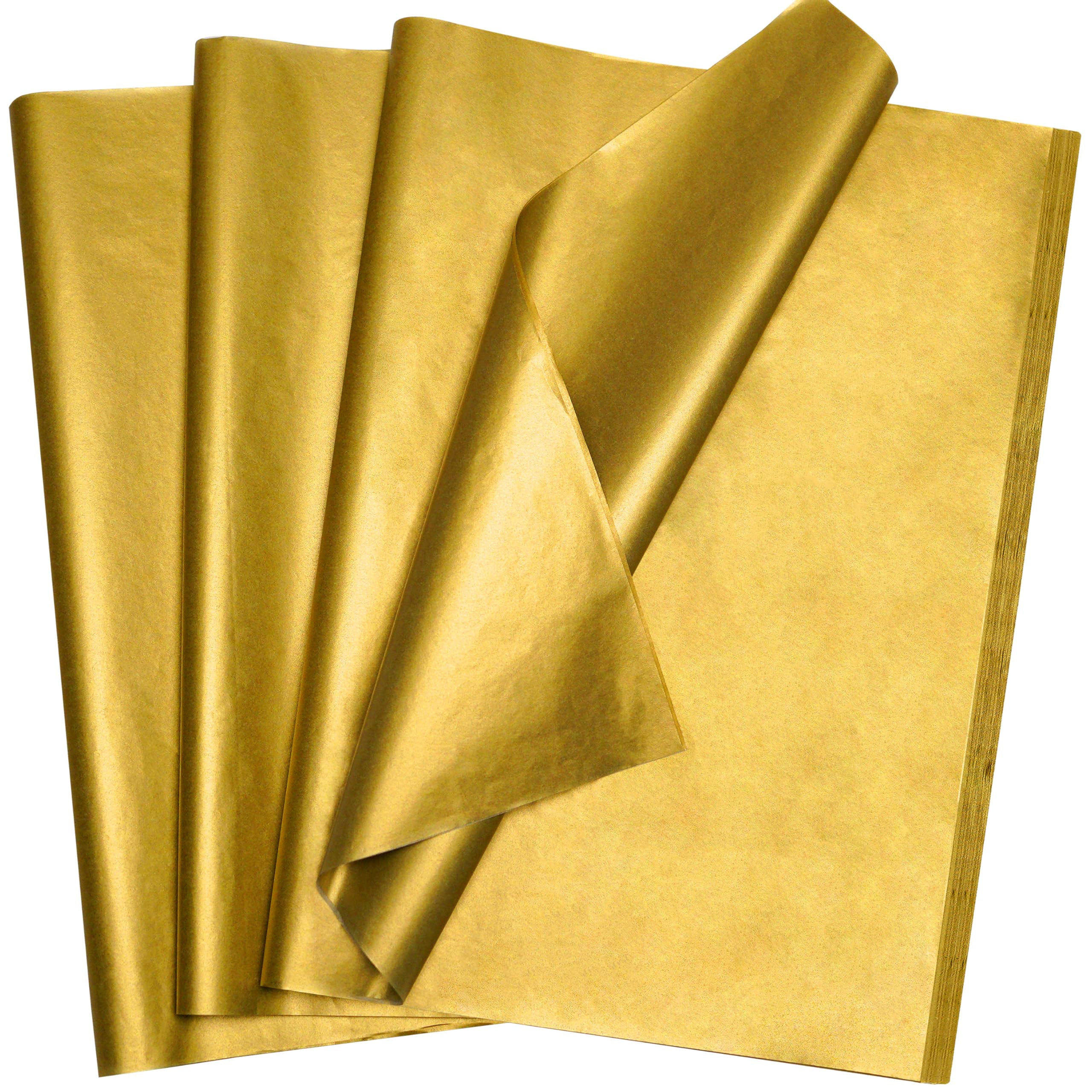 Bobobag 100 Sheets 14"X20" Metallic Gold Tissue Paper for Gift Bags, Christmas Gift Wrapping, Bir... | Amazon (US)