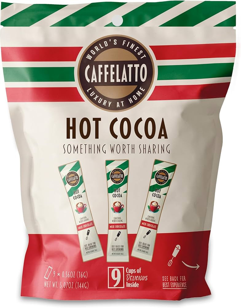 Caffelatto Milk Chocolate Hot Cocoa, Gourmet Single Serve Sticks, Made for Milk Frothers, Add You... | Amazon (US)