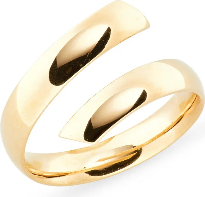 14K Gold Beveled Edge Bypass Ring | Nordstrom