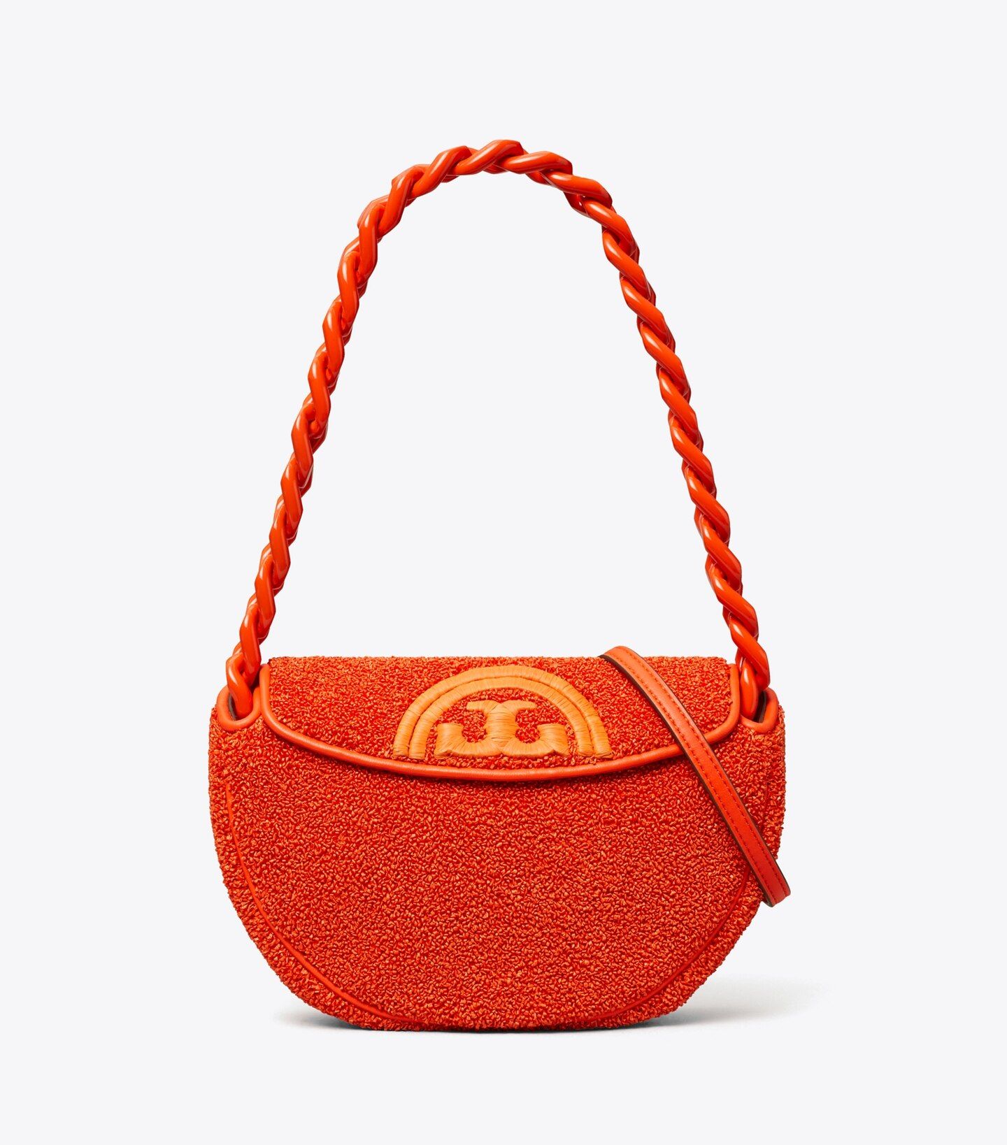 MINI FLEMING SOFT RAFFIA CRESCENT | Tory Burch (US)