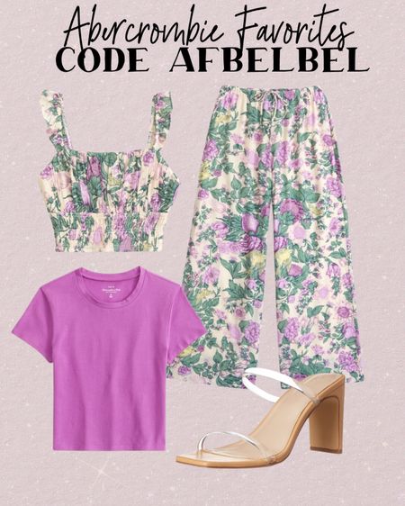 Matching floral set vacation outfit code AFBELBEL clear heels 

#LTKfindsunder100 #LTKsalealert #LTKfindsunder50