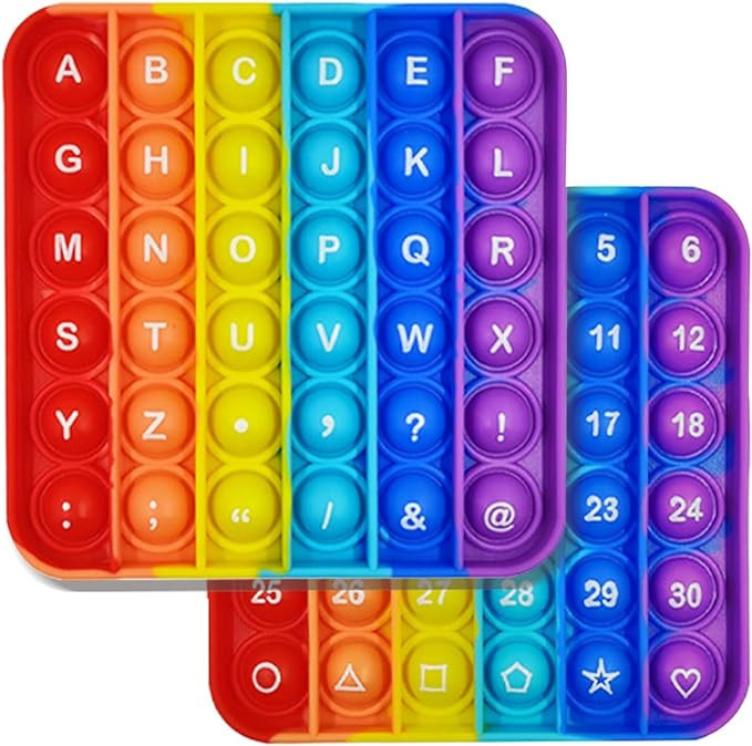 2 in 1 Fidget Toys, ABC Learning and Educational Toys, Poppers Fidget Toys, Stress Relief, Autism... | Amazon (US)